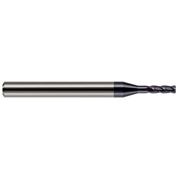 Miniature End Mill - 4 Flute - Corner Radius, 0.1250" (1/8)